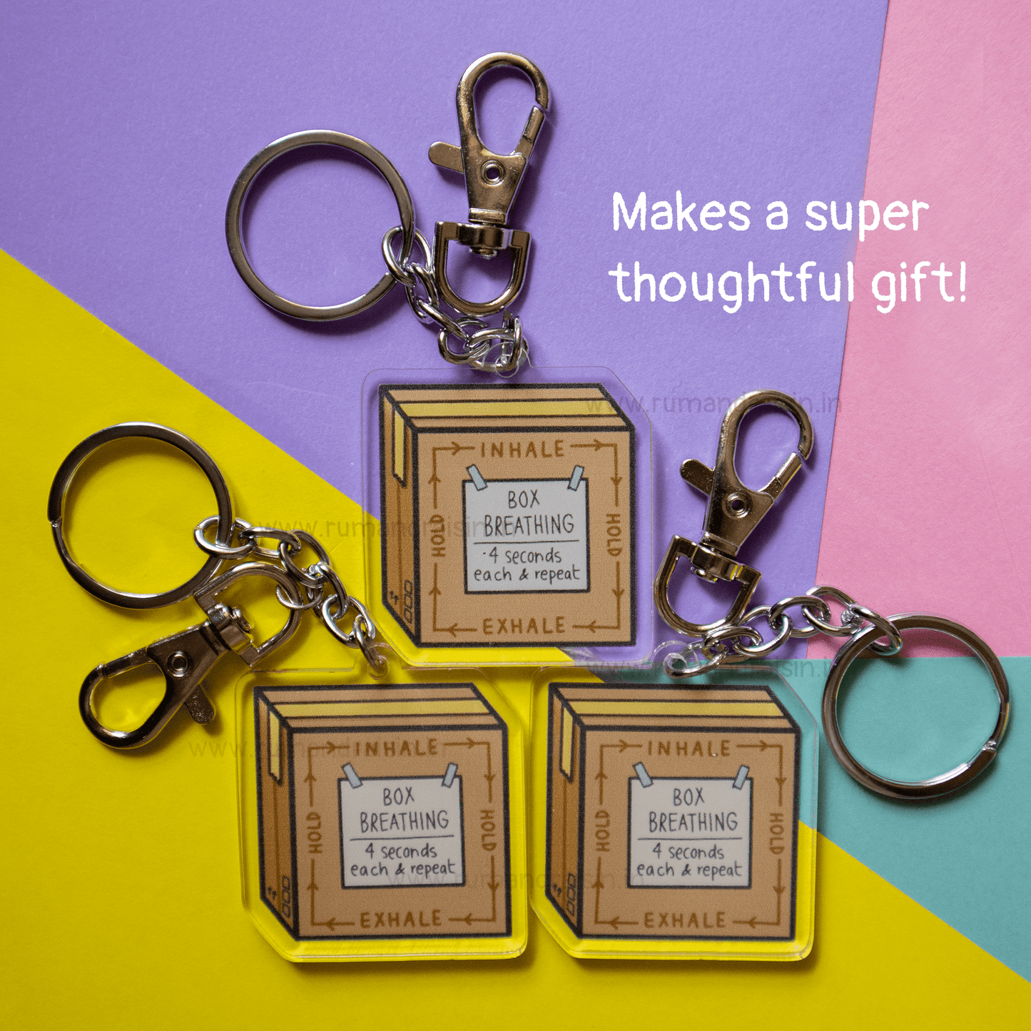 Box Breathing: Acrylic Keychain