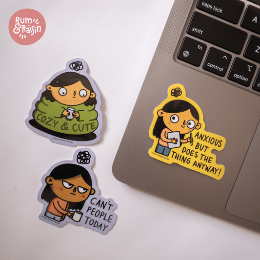 Anxious Baddies - Set of 3 - Rum and Raisin Studio