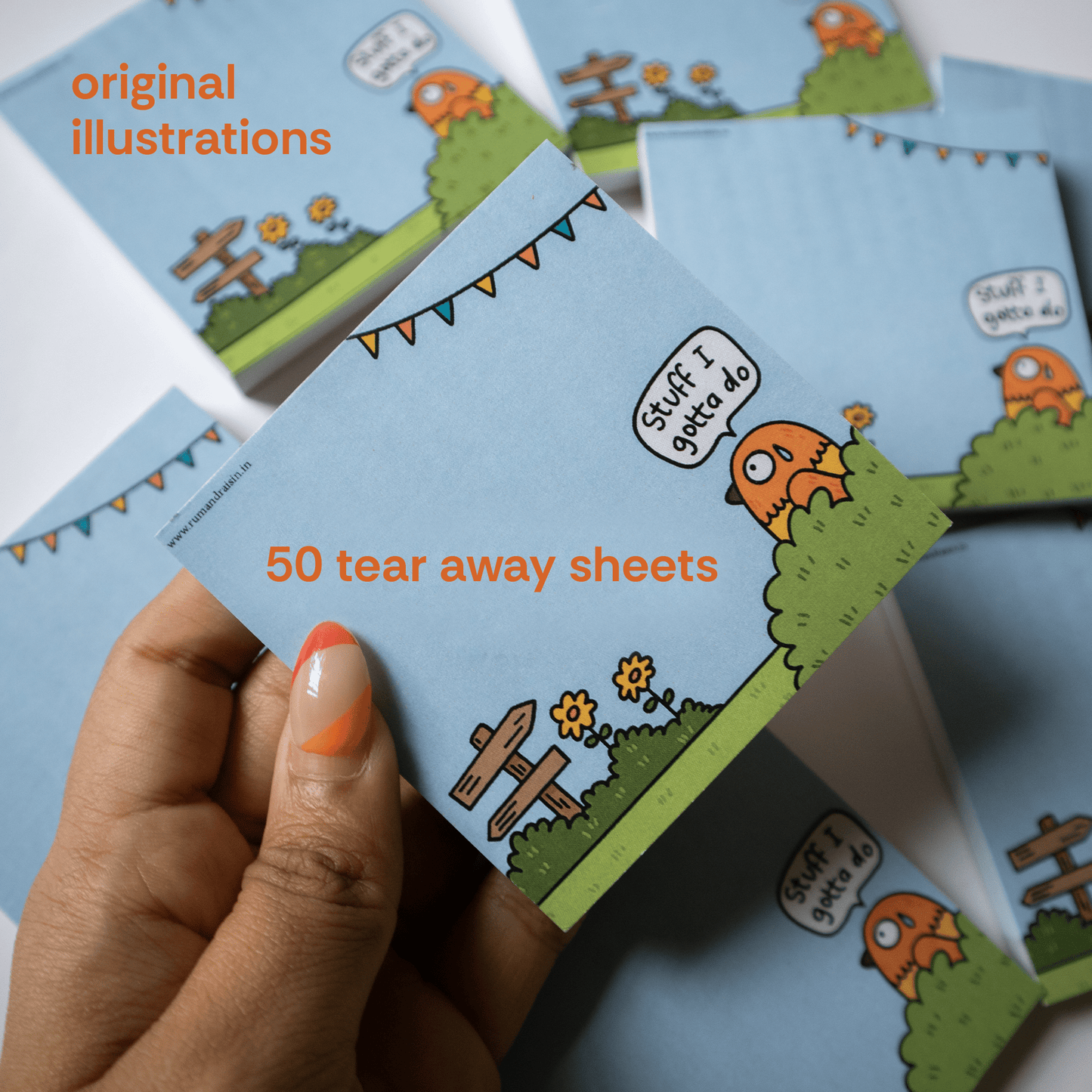 Birdie Memopad - Rum and Raisin Studio