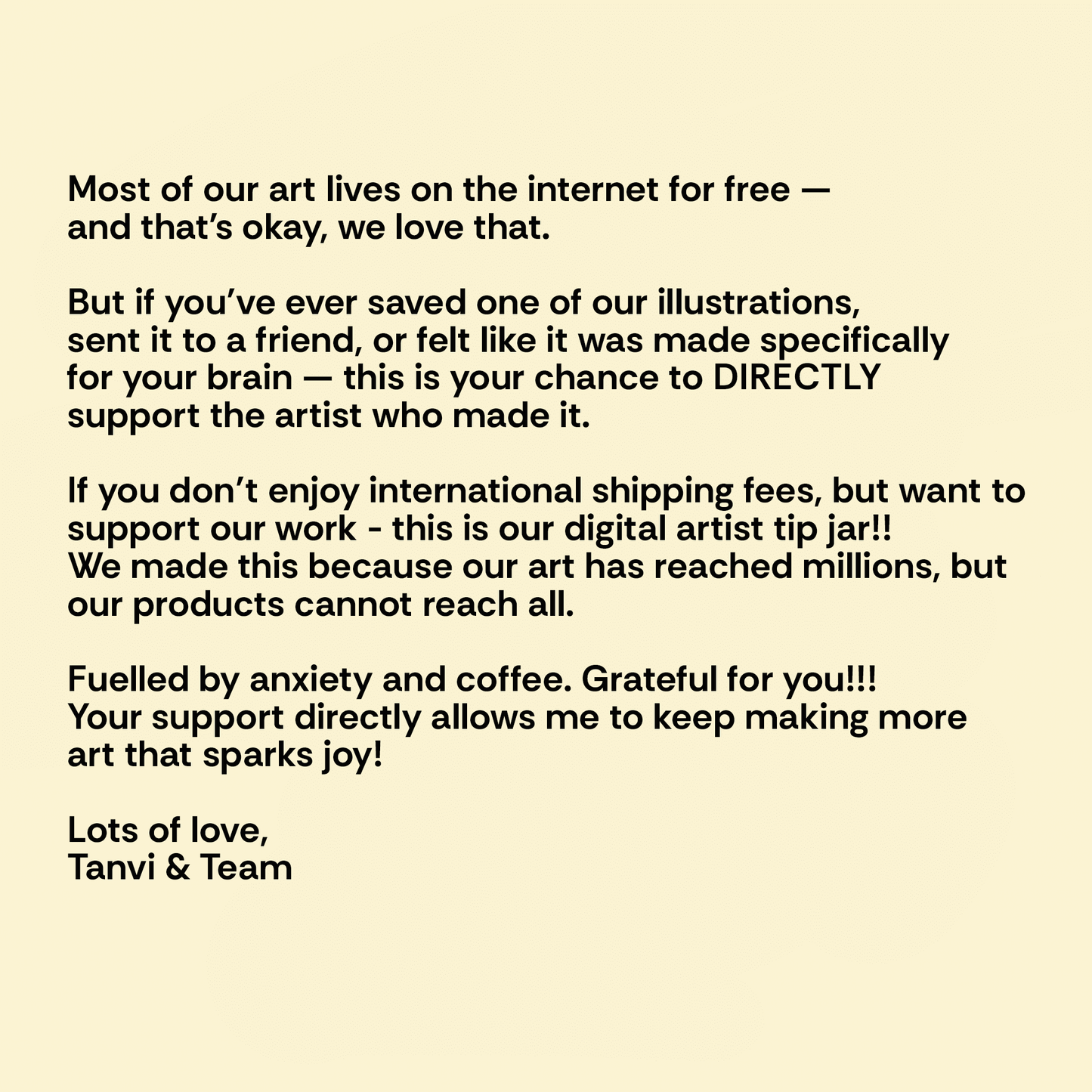 Support the Artist! - Rum and Raisin Studio