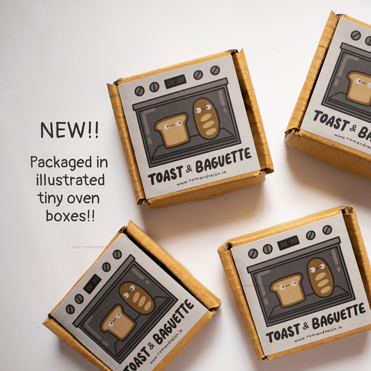 Toast & Baguette: Keychain Set - Rum and Raisin Studio