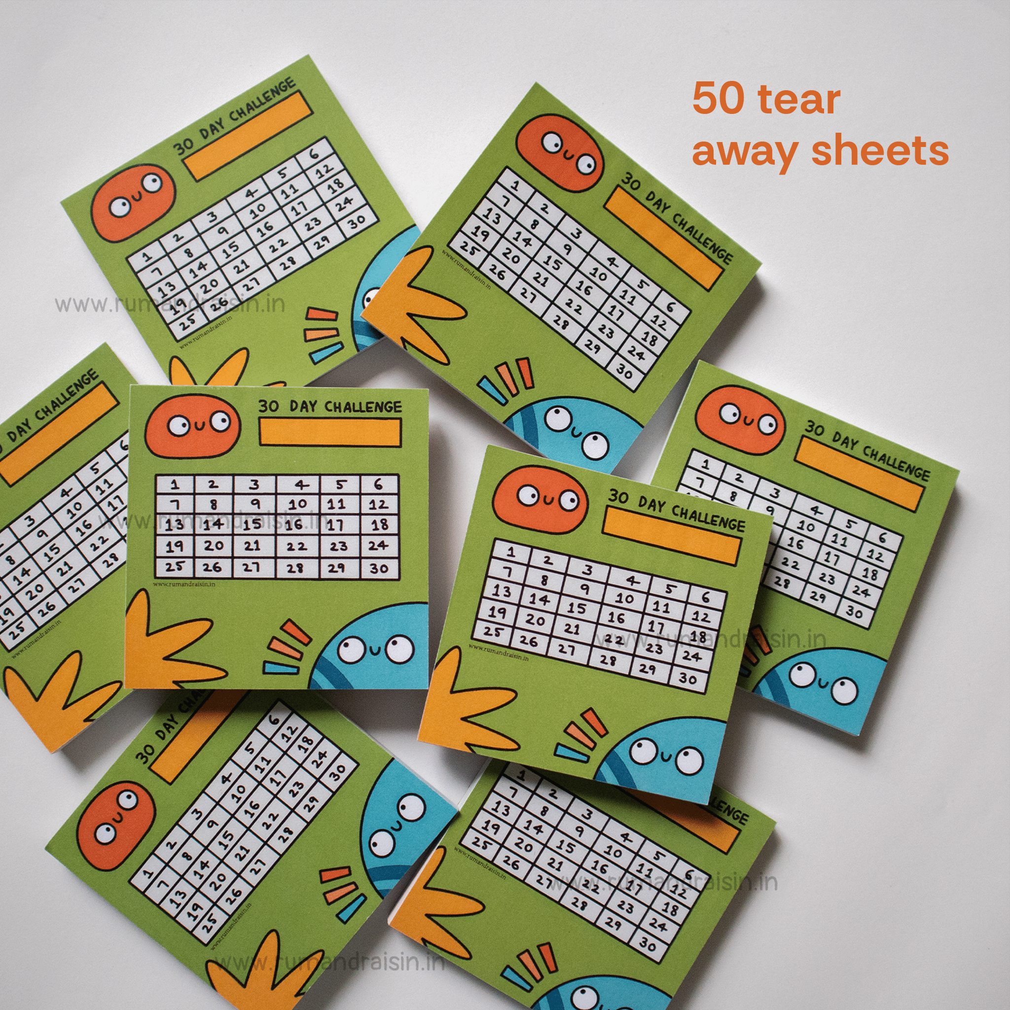 30 Day Challenge Memopad - Rum and Raisin Studio