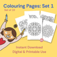Colouring Pages - Set 1 - Rum and Raisin Studio