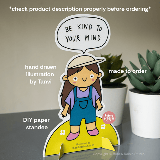 Custom Illustrated Standee - Rum and Raisin Studio