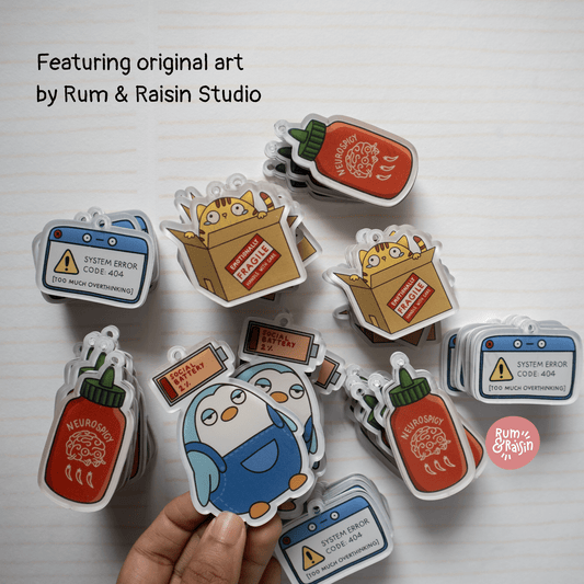 System Error: Acrylic Keychain - Rum and Raisin Studio