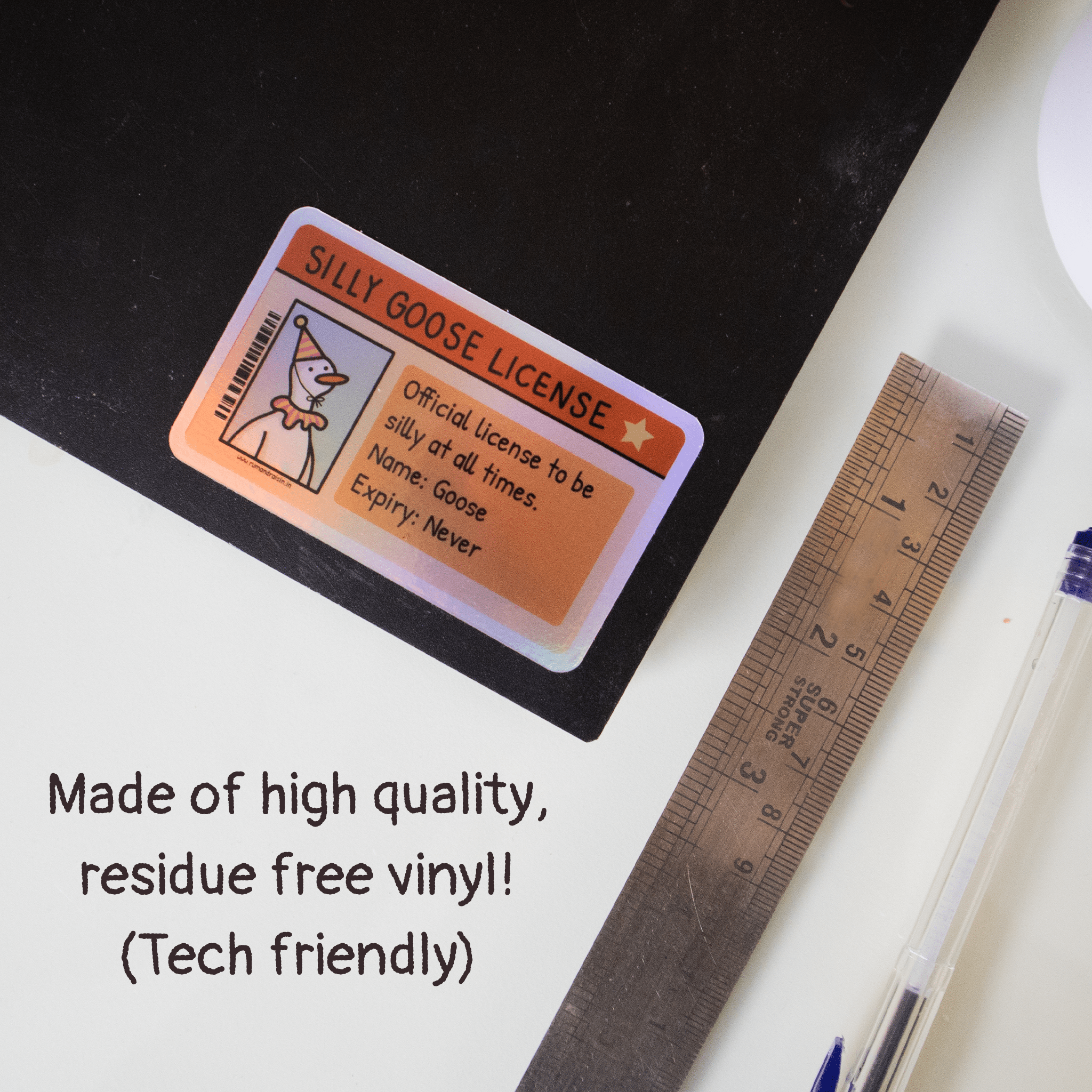 Novelty License: Holographic Stickers - Rum and Raisin Studio