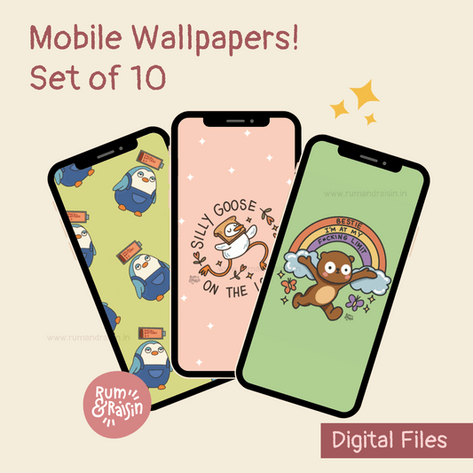 Mobile Wallpapers: Set of 10 - Rum and Raisin Studio