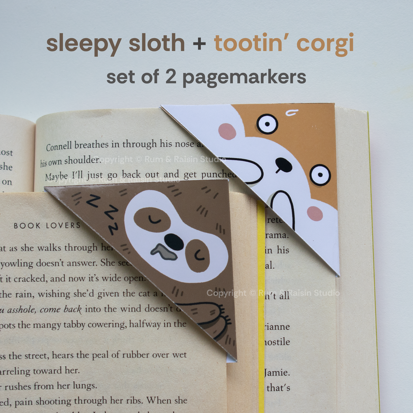 Pagemarkers - Sloth & Corgi