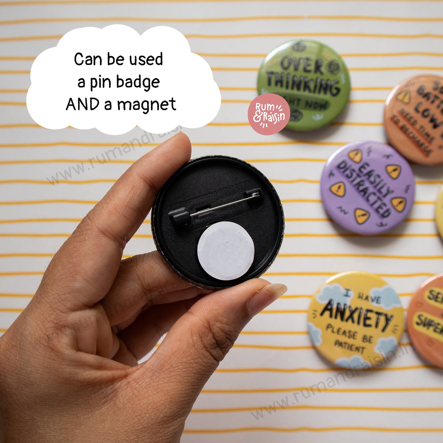 Illustrated Pin + Magnet (2 in 1)