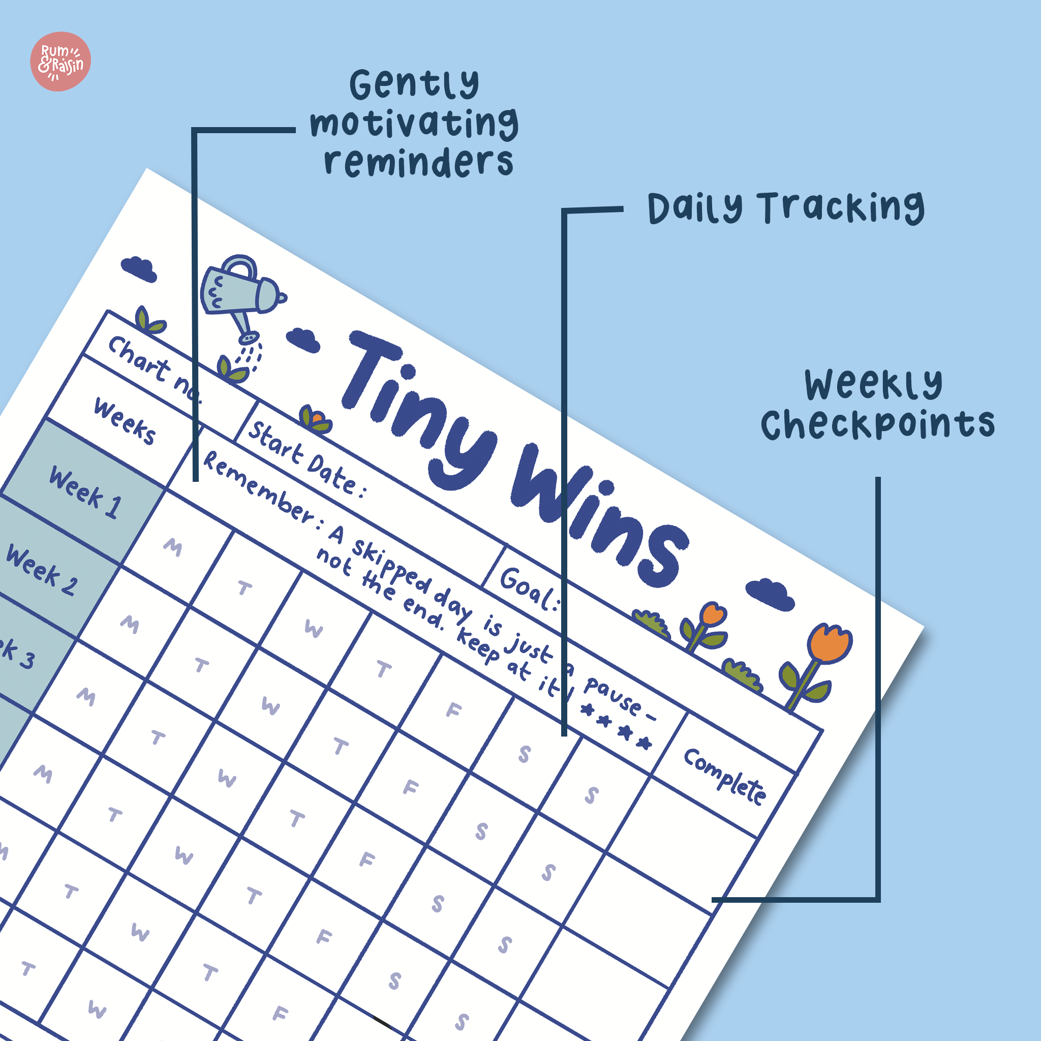 Sticky Star Charts - 6 Week Habit Tracker