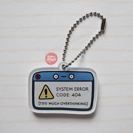 System Error: Acrylic Keychain - Rum and Raisin Studio