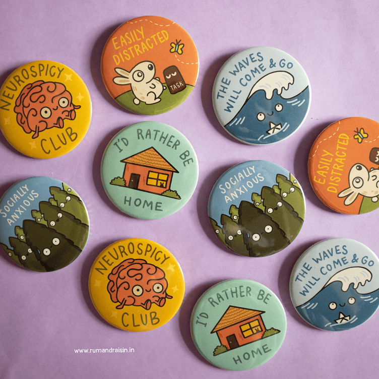 Illustrated Badges - Set of 2