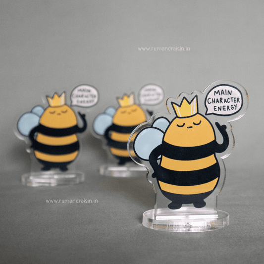 Queen Bee: Acrylic Standee - Rum and Raisin Studio