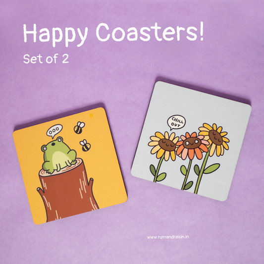 Happy Coasters - Set of 2
