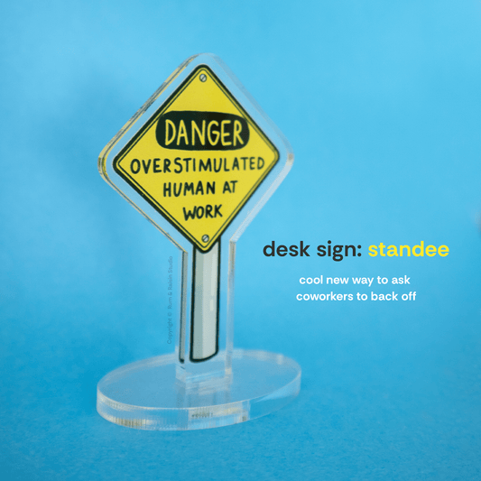 Desk Sign: Acrylic Standee - Rum and Raisin Studio