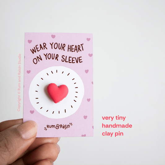 Heart on your Sleeve: Pin - Rum and Raisin Studio