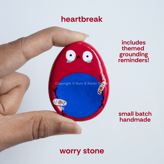 Heartbreak Worry Stone - Rum and Raisin Studio