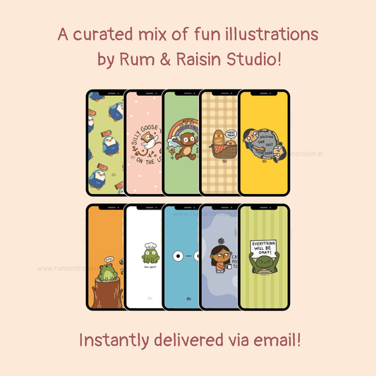 Mobile Wallpapers: Set of 10 - Rum and Raisin Studio