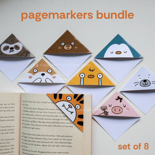 Pagemarkers Bundle of 8 - Rum and Raisin Studio