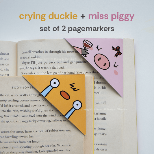 Pagemarkers - Duck & Piggy - Rum and Raisin Studio