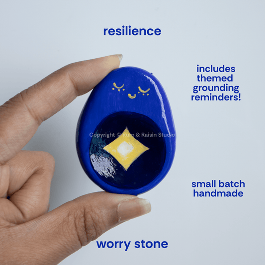 Resilience: Worry Stone - Rum and Raisin Studio