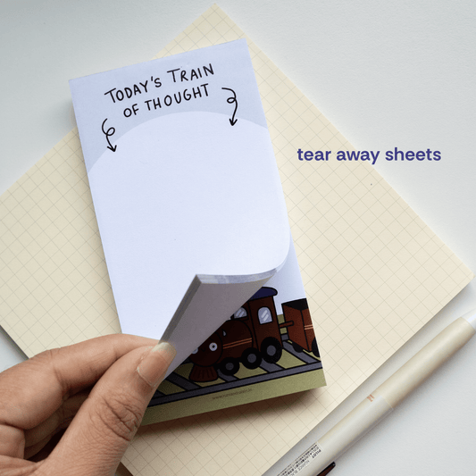 Train of Thought Notepad - Rum and Raisin Studio