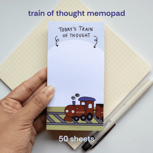 Train of Thought Notepad - Rum and Raisin Studio