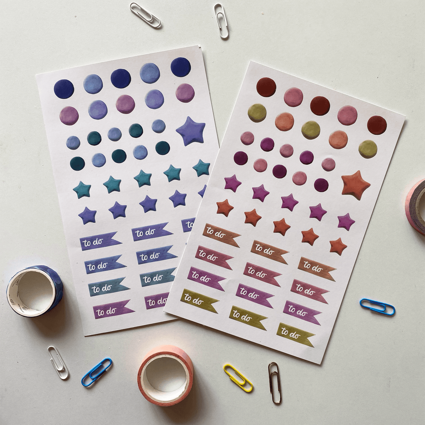 Clay Dot Stickers