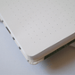 Dot grid notebook close up